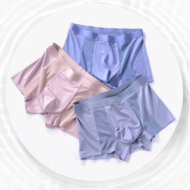 Wholesale Summer Breathable Soft Antibacterial Traceless Modal Men's Boxer Briefs