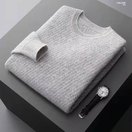 Wholesale Men's Autumn Winter Round Neck Knitted Cashmere Sweater