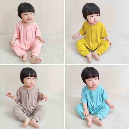 Infant Modal Jumpsuit Newborn Baby Thin Romper Babygrow