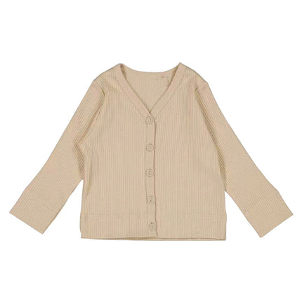 Wholesale Spring Baby Cardigan Top Infant Western Style Modal Cotton Pit Strip Coat