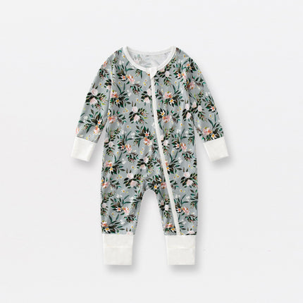 Baby Bamboo Fiber Printed Jumpsuits Babygrow