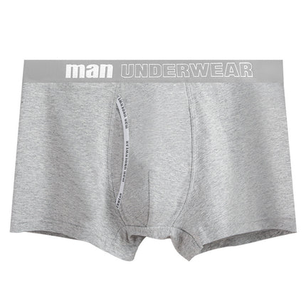 Men's Pure Cotton Breathable Mid-rise Sporty and Cute Boxer Briefs