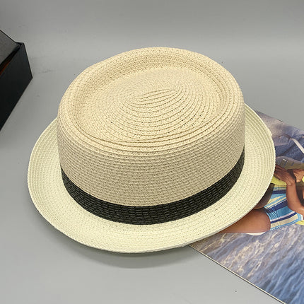 Wholesale Men and Women Straw Hat Jazz Hat British Sun Hat Ring Hat 