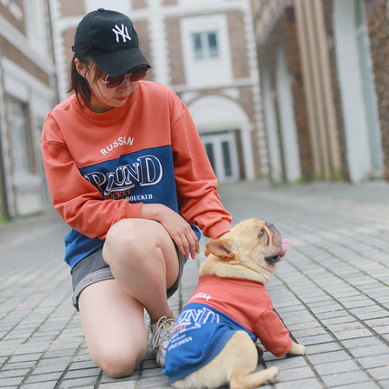 Pet Clothes Spring Summer Pullover Hoodies Printed T-shirt French Bulldog Pug Two-legged Clothes