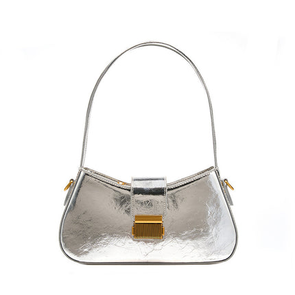 Women's Summer High-end Baguette Bag Leather Shoulder Style Bag