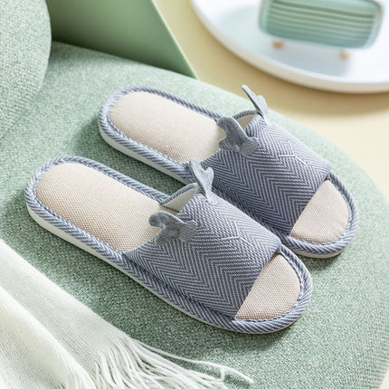 Wholesale Spring  Autumn Home Thick-soled Anti-slip Linen Slippers