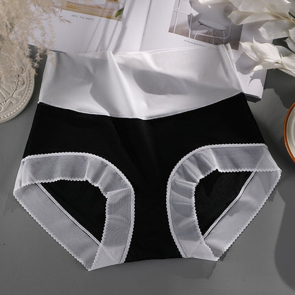 Women's Summer High Waist Antibacterial Seamless Ice Silk Plus Size Underwear