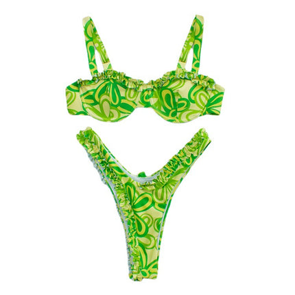 Wholesale Women's Split Swimsuit Floral Bikini