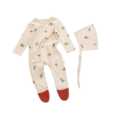 Newborn Baby Spring Cotton Babygrow Infant Long-sleeved Romper