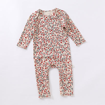 Infant Spring Long-sleeved Babygrow Baby Cotton Floral Romper