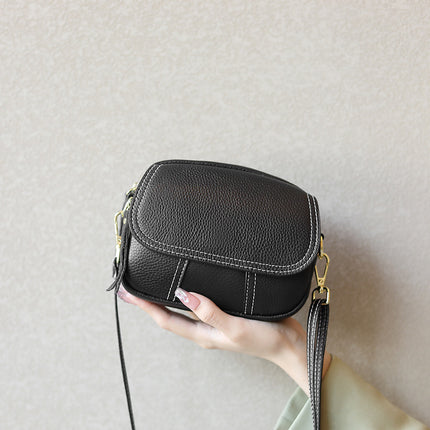 Women's Cowhide Fashion Soft Leather Mini Bag Shoulder Crossbody Genuine Leather Bag 