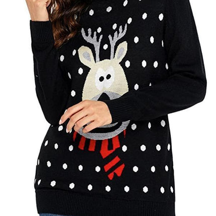 Wholesale Women's Fall Winter Round Neck Pullover Christmas Sweater