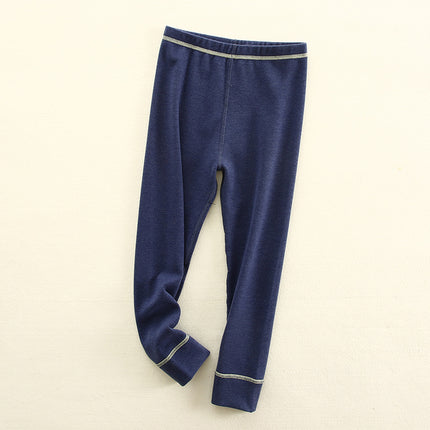 Wholesale Kids Fall Winter Warm Brushed High Waist Thickened Long Johns