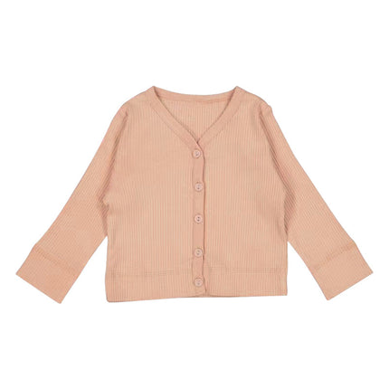 Wholesale Spring Baby Cardigan Top Infant Western Style Modal Cotton Pit Strip Coat