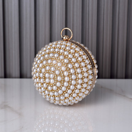 Wholesale Round Pearl Portable Party Bag Ball Dress Evening Crossbody Bag 