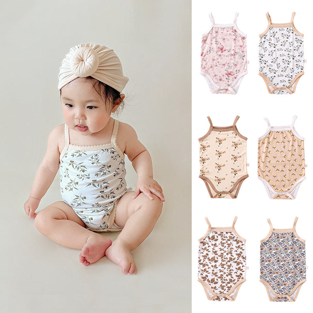 Infant Baby Summer Sling Triangle Romper Newborn Thin Vest Onesie