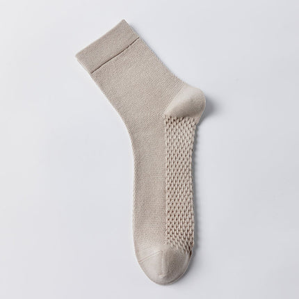 Wholesale Men's Summer Anti-odor Antibacterial and Sweat-absorbent Cotton Mid-calf Socks