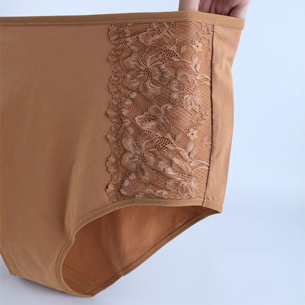 Wholesale Plus Size Women's High Waist 100% Cotton Crotch Briefs