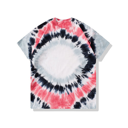 Wholesale Children Spring Summer Tie Dye Drop Shoulder Short Sleeve Dark Black T-Shirt