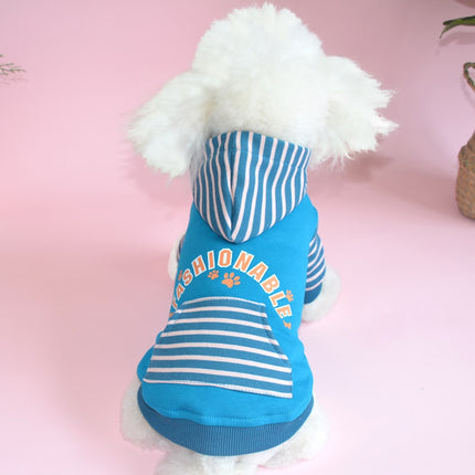 Pet Hoodies Dog Autumn Clothes Teddy Bichon Small Dog Hooded Printed Casual Wear Dog Bipeds