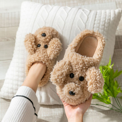 Wholesale Women's Winter Cute Cartoon Bow Rabbit Warm Faux Fur Slippers