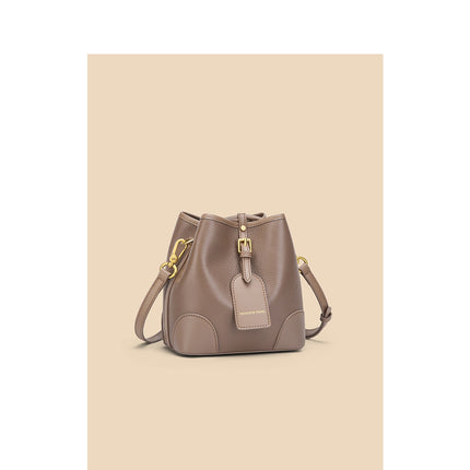 Women's Crossbody Bag Genuine Leather Autumn Shoulder Bag Large Capacity Bucket Bag 