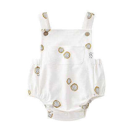 Wholesale Spring Organic Cotton Baby Clothes Overalls Baby Rompers Newborn Bodysuits