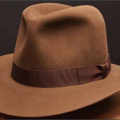 Wholesale Autumn and Winter Woolen Cowboy Hat Bow Men's Jazz Hat 