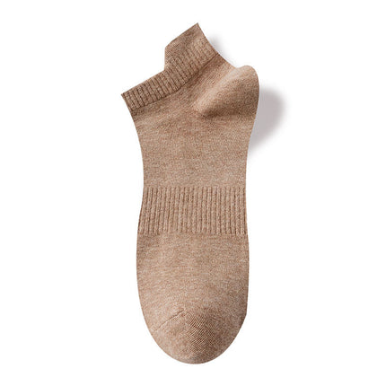 Wholesale Men's Spring Summer Solid Color Breathable Sports Socks