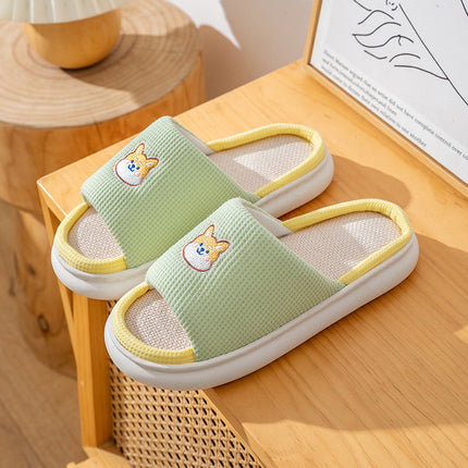 Wholesale Home Non-slip Cute Cotton and Linen Thick-soled Slippers