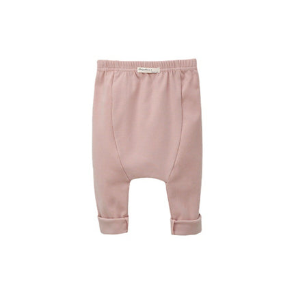 Infant Baby Solid Color Spring Casual Cotton Big PP Fleece Pants