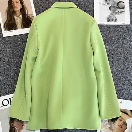 Wholesale Women's Spring and Autumn Casual Candy Green Blazer