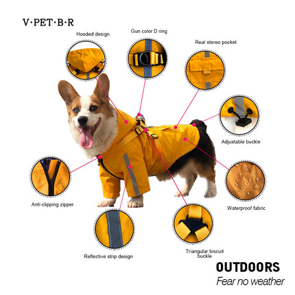 Wholesale Pet Waterproof Raincoat British Dog All-season Outdoor