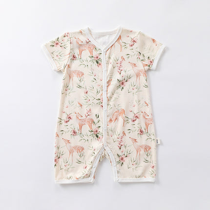 Newborn Baby Summer Thin Short-sleeved Rompers