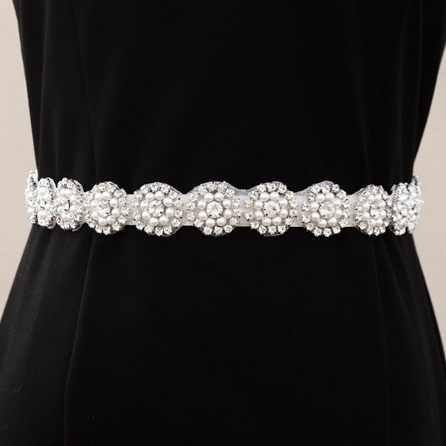 Wedding Pearl Jewelry Elegant Luxurious Rhinestone Wedding Waist Chain