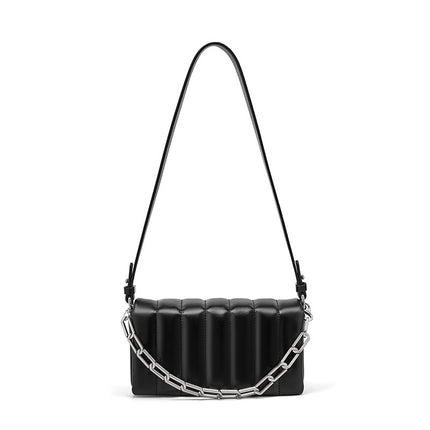 Women's Spring and Summer Genuine Leather High-end One-shoulder Cross-body Chain Cowhide Bag