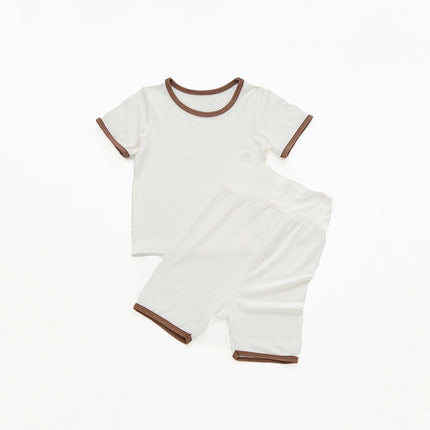 Wholesale Newborn Clothes Baby Summer Suit Modal Ice Silk Short-sleeved Two Piece Set