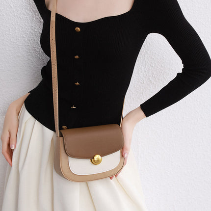 Summer Saddle Bag High-end Textured Shoulder Mini Crossbody Bag