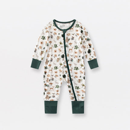 Baby Bamboo Fiber Printed Jumpsuits Babygrow