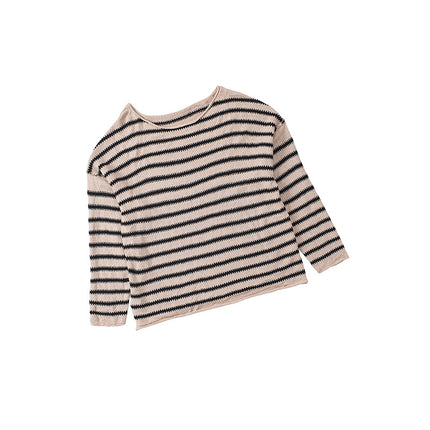 Wholesale Women's Autumn Long Sleeve Striped Print Sweater Top