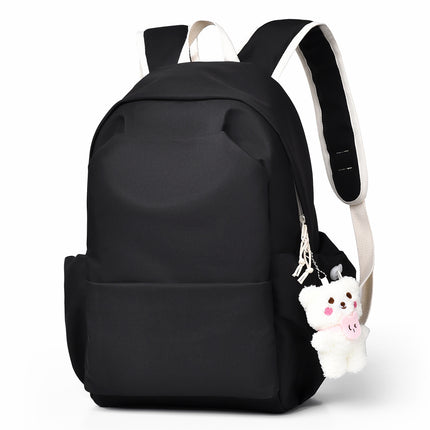 Men's and Women's Casual Backpacks with Cute Pendants for Students Large Capacity Backpacks