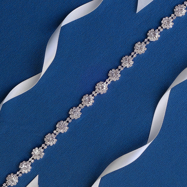 Bridal Wedding Light Luxury Pearl Rhinestone Crystal Hand-sewn Belt