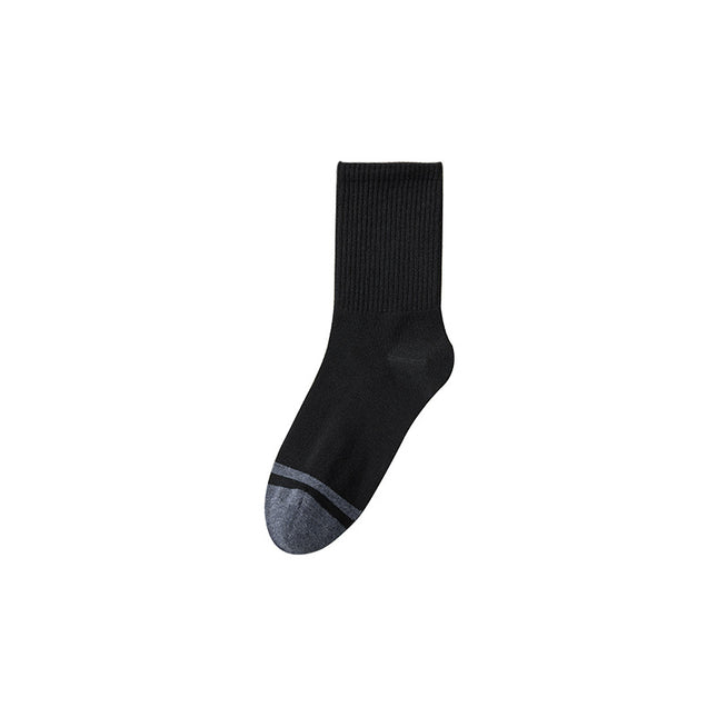 Wholesale Men's Sweat-absorbent and Breathable Business Cotton Mid-calf Socks 