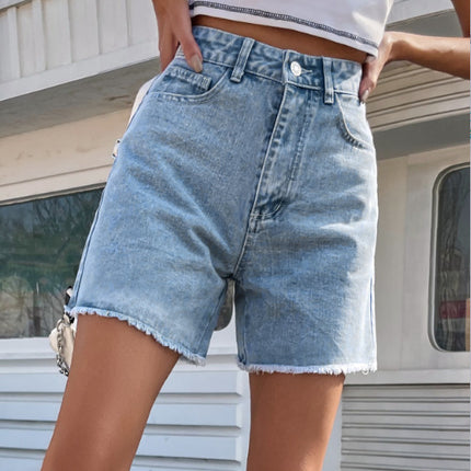 Women's Casual High-waisted Loose Denim Shorts