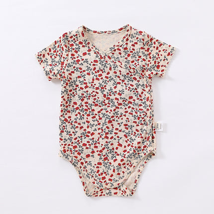 Newborn Baby Side-snap Infant Summer Thin Cotton Triangular Bodysuit