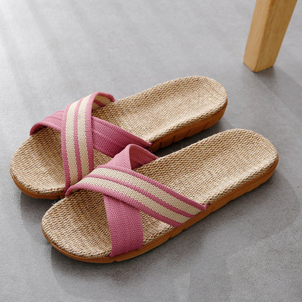 Wholesale Summer Hemp and Linen Household Slippers