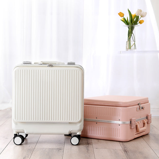 Mini 18-inch Suitcase Women's Lightweight Trolley Case Silent Universal Wheels Front-opening Suitcase