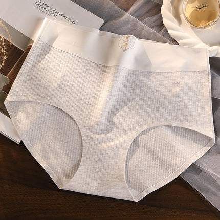 Women's Cotton Antibacterial Crotch High Waist Seamless Plus Size Underwear