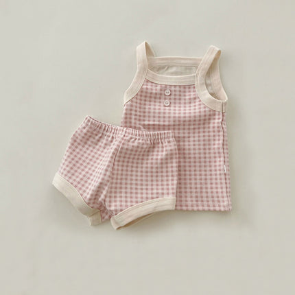 Baby Girl Summer Cute Camisole Suit Infant Sleeveless Shorts Two Piece Set