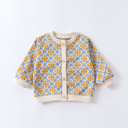 Wholesale Newborn Baby Autumn Coat Children's Long Sleeve Cardigan Sweater Top